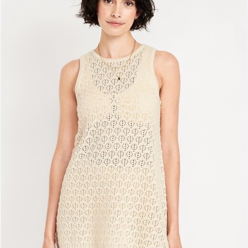 Sleeveless Crochet Cottagecore Tunic M